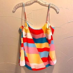 Peach Love California Color Block Top